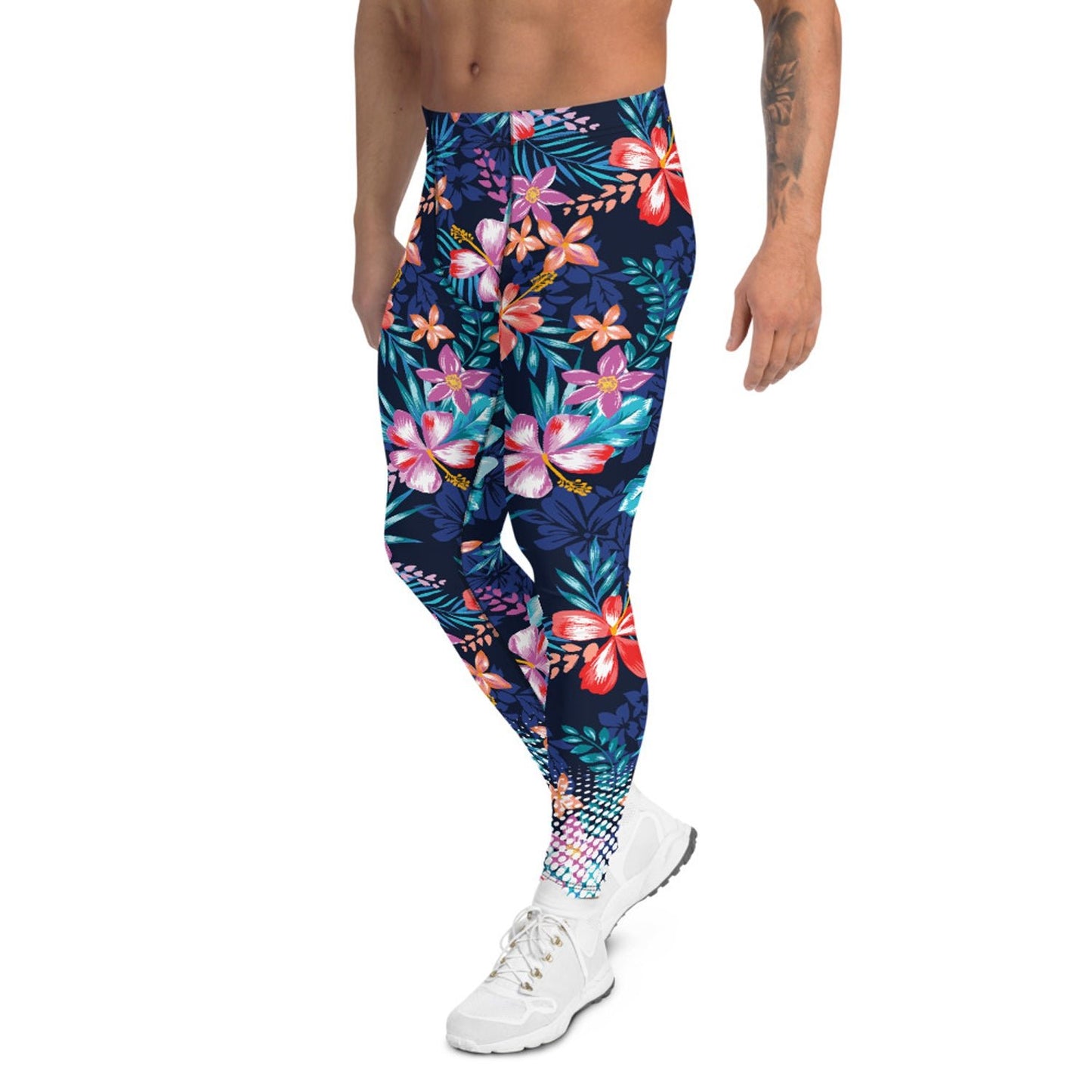 Hawaii Surf Leggings for Men with Fade White - Anna's Shop