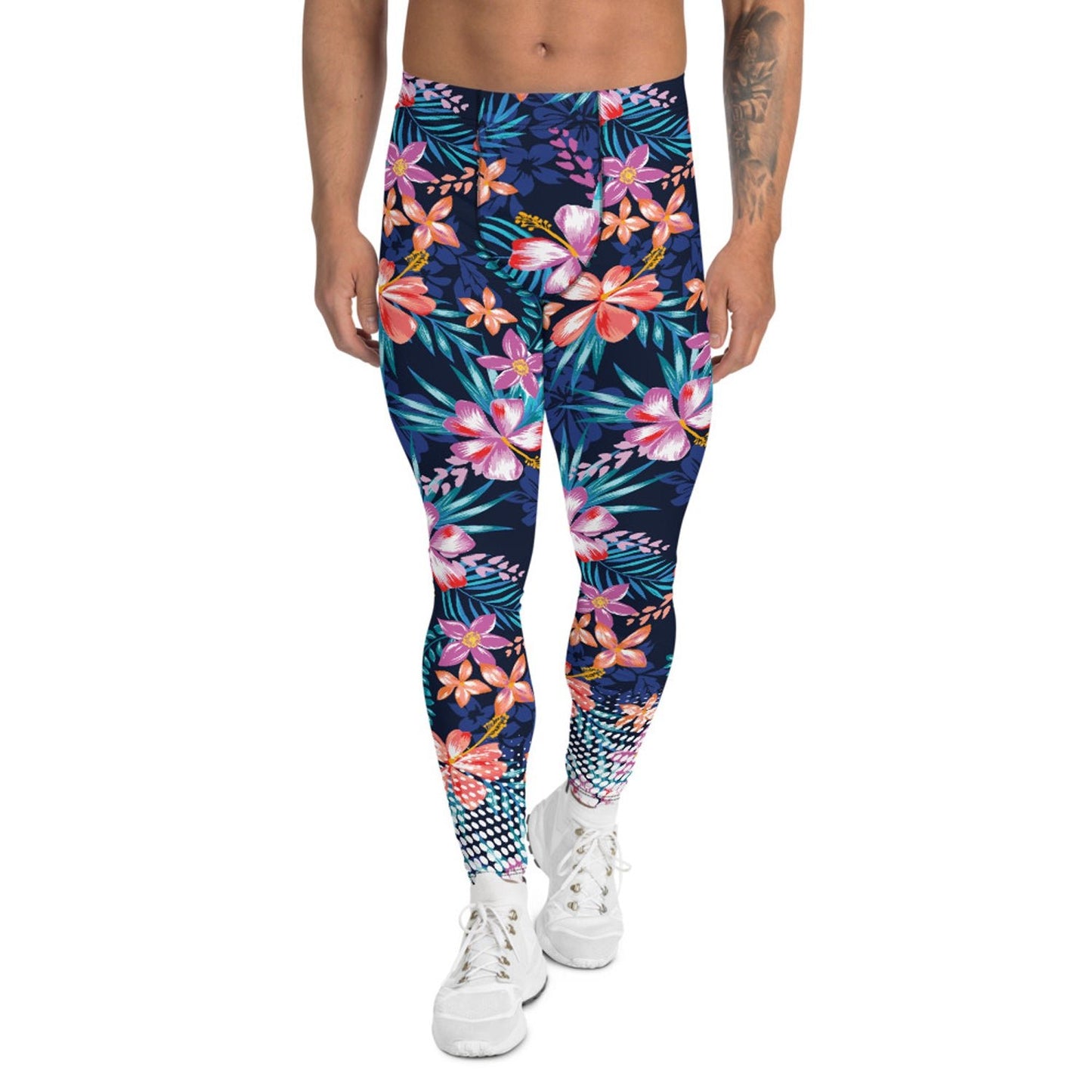 Hawaii Surf Leggings for Men with Fade White - Anna's Shop