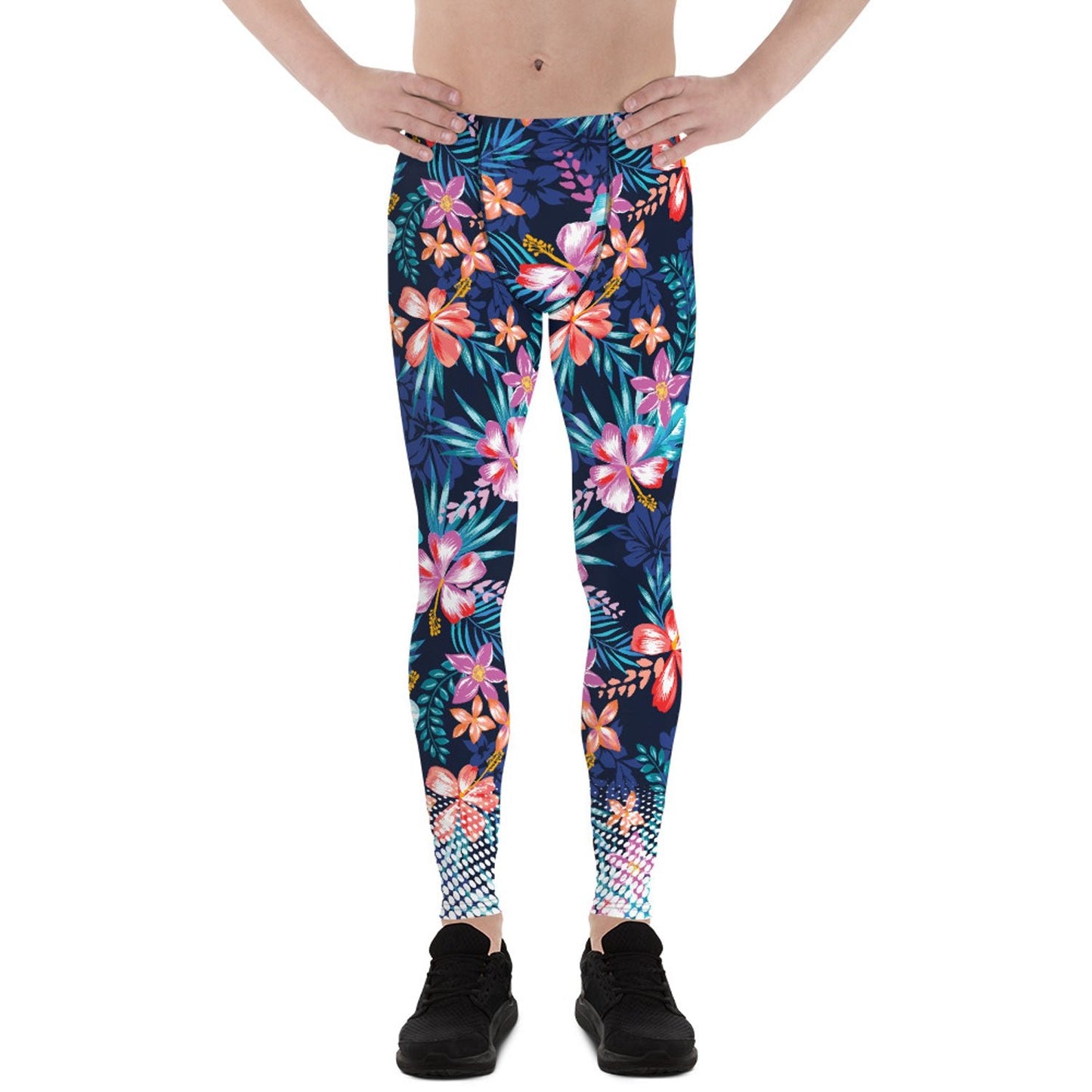 Hawaii Surf Leggings for Men with Fade White - Anna's Shop