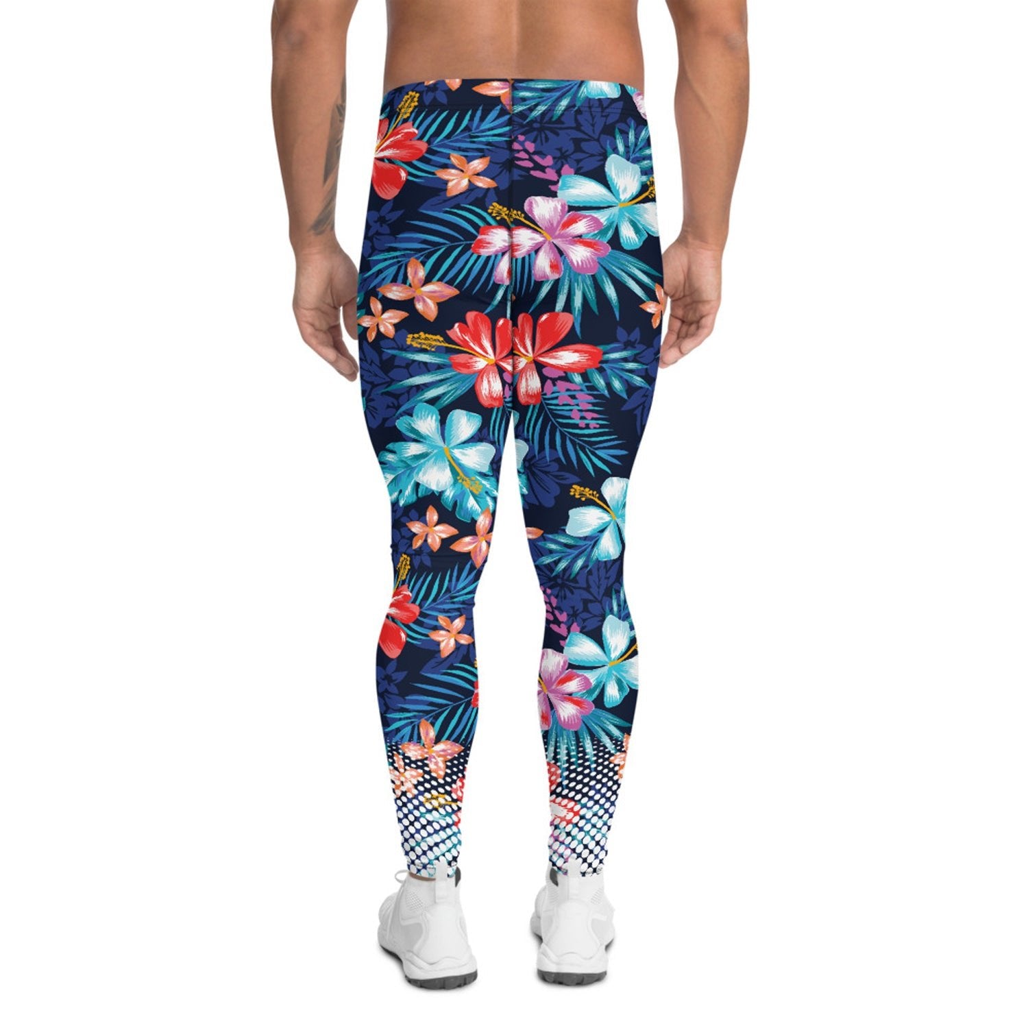 Hawaii Surf Leggings for Men with Fade White - Anna's Shop