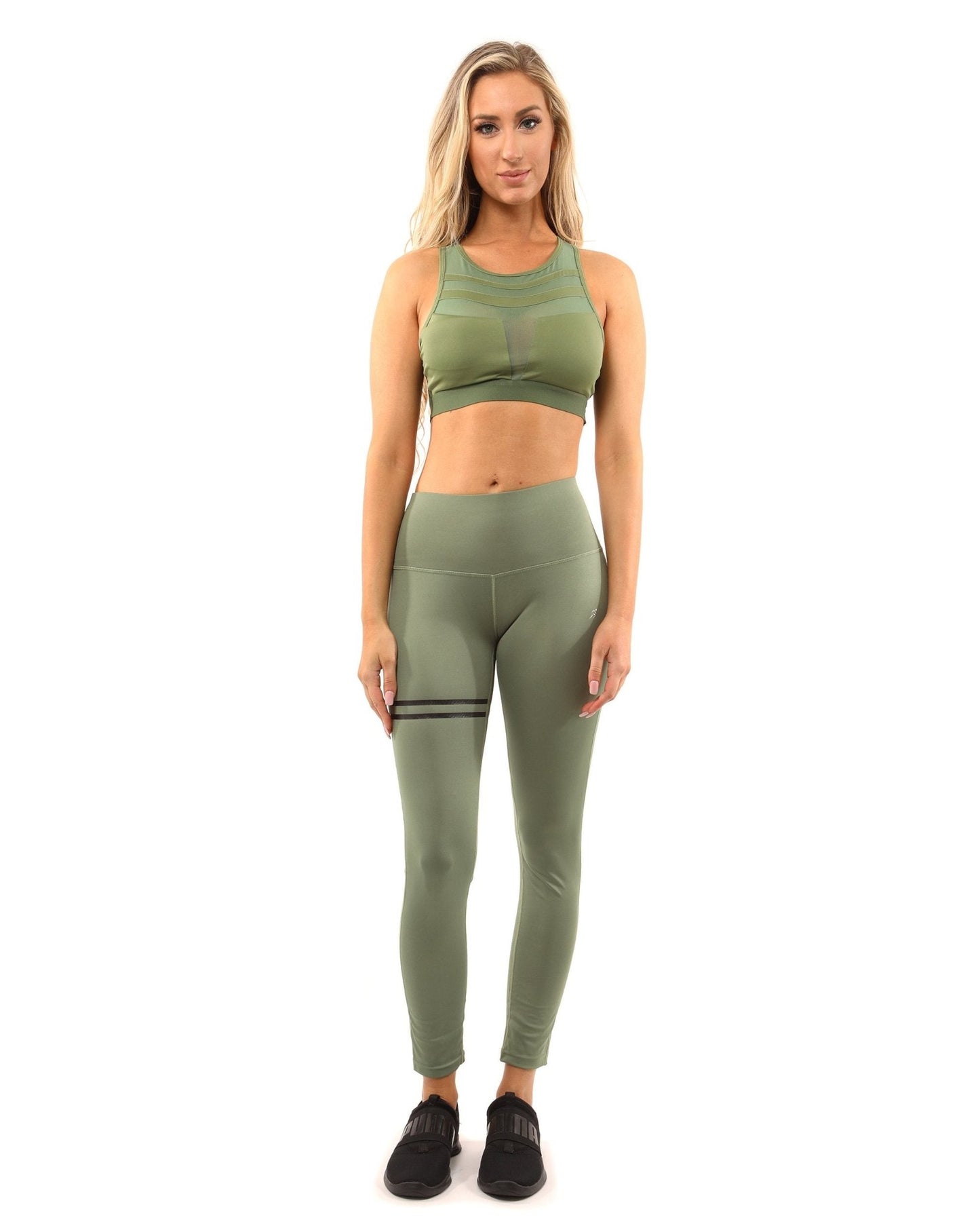 Huntington Set - Leggings & Sports Bra - Olive Green - Anna's Shop