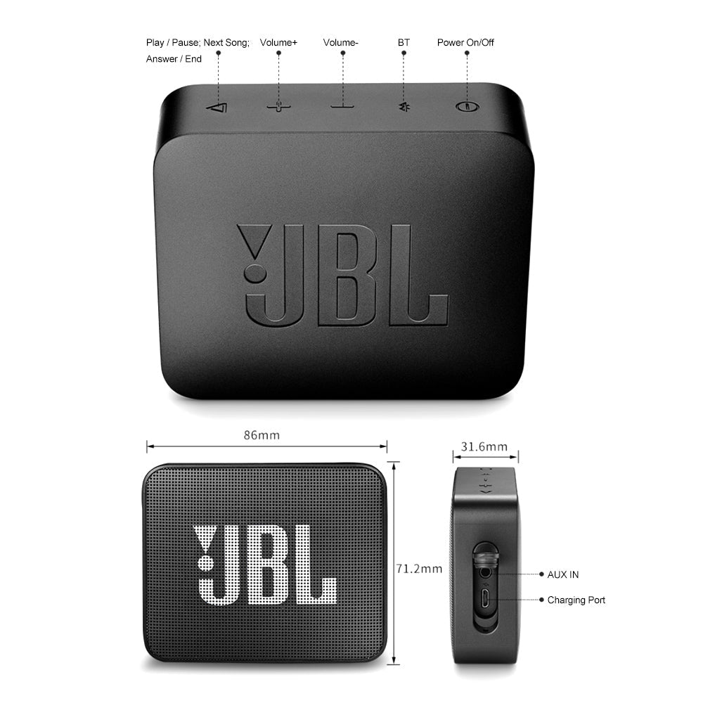 IPX7 Waterproof Wireless Portable JBL GO2 Bluetooth Speaker - Anna's Shop