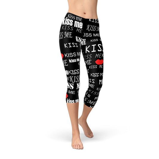 Kiss Me Black Capri Leggings - Anna's Shop