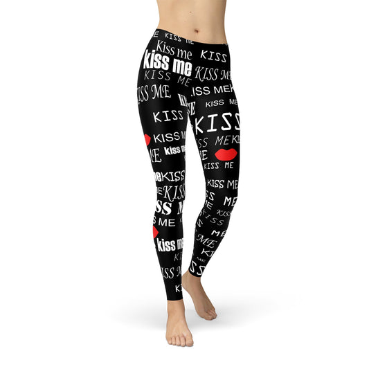 Kiss Me Black Leggings - Anna's Shop