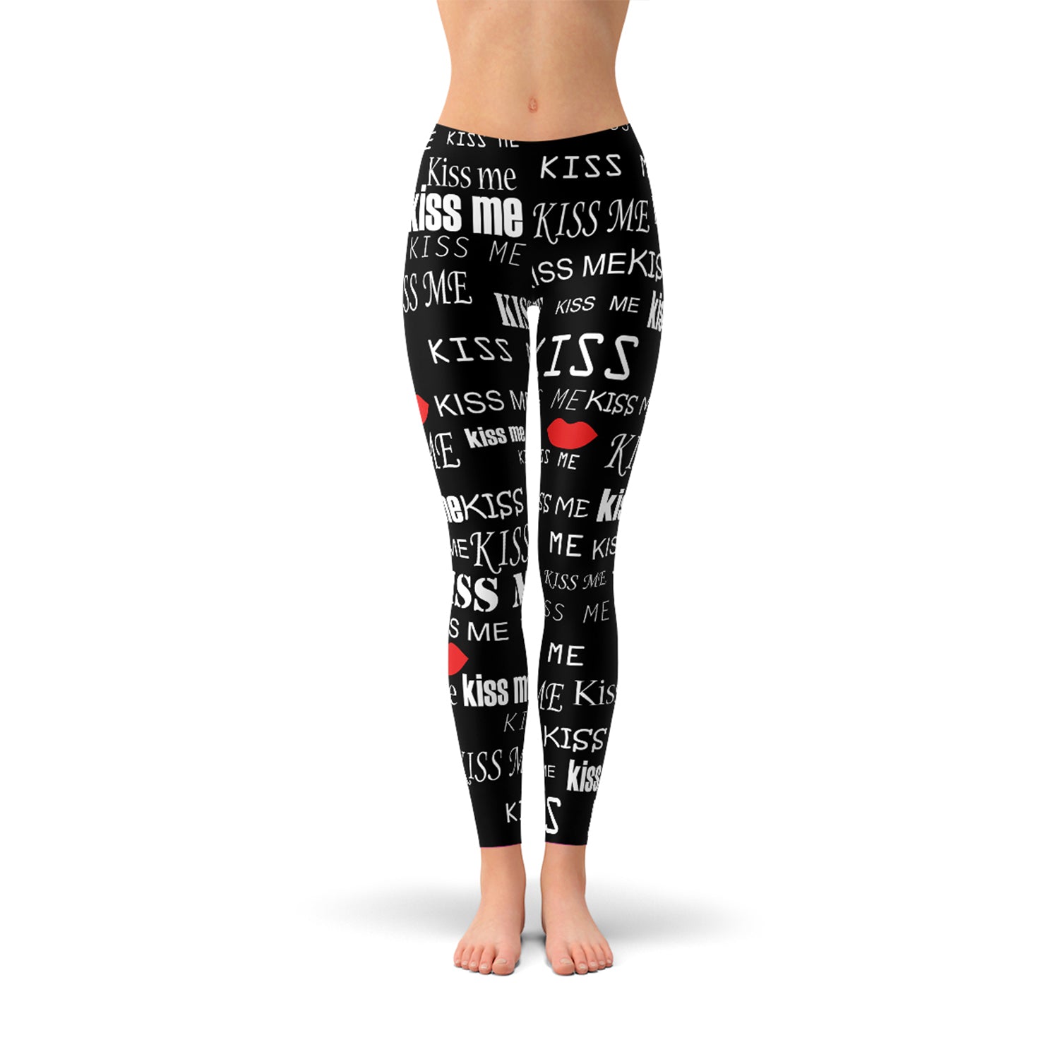 Kiss Me Black Leggings - Anna's Shop