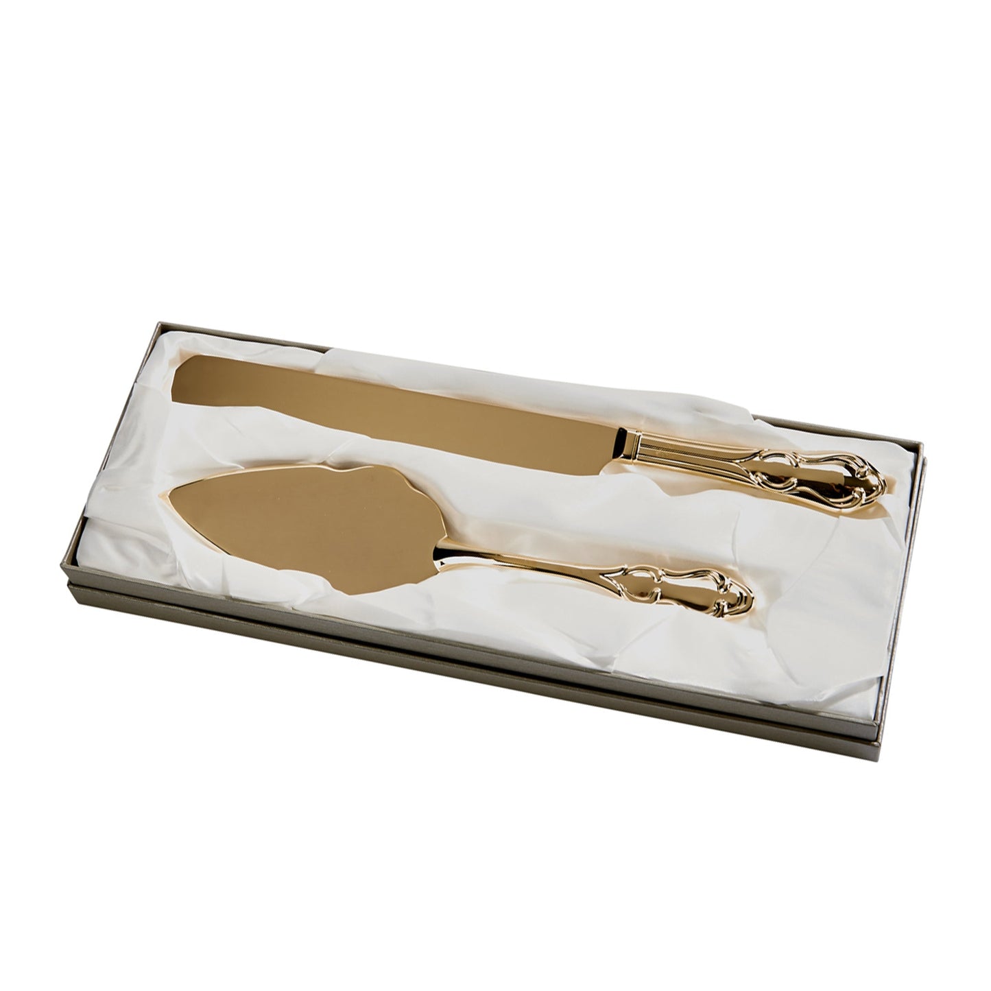 Knife & Server Set In Gold Tone Finish - Anna's Shop