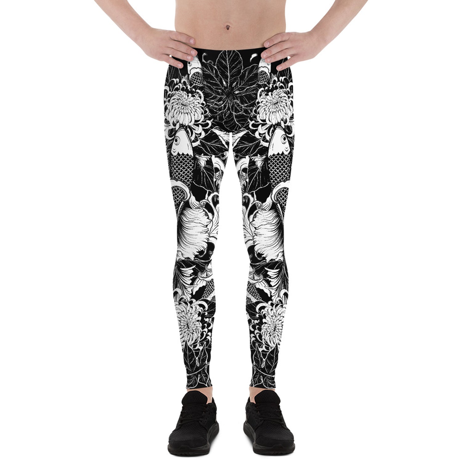 Koi Fish Tattoo Leggings for Men - Anna's Shop