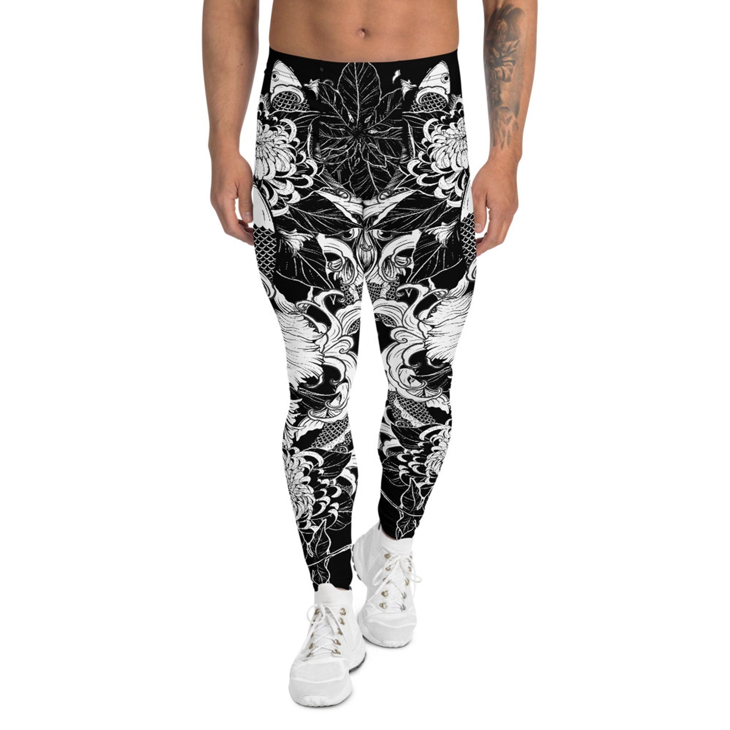 Koi Fish Tattoo Leggings for Men - Anna's Shop