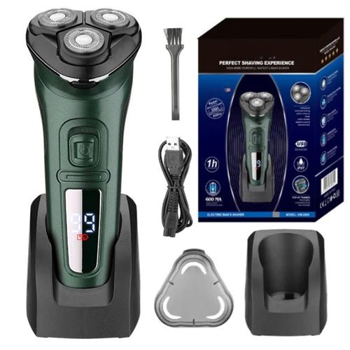 LCD Display IPX7 Waterproof Electric Shaver for Men Wet Dry Beard - Anna's Shop