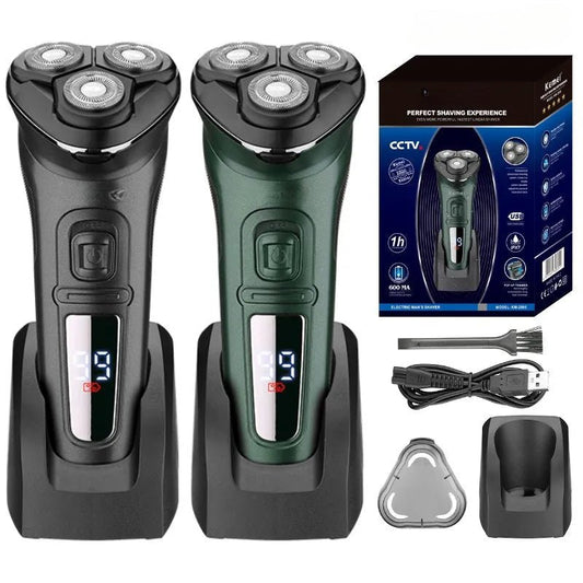 LCD Display IPX7 Waterproof Electric Shaver for Men Wet Dry Beard - Anna's Shop