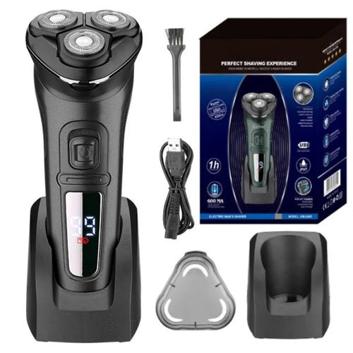 LCD Display IPX7 Waterproof Electric Shaver for Men Wet Dry Beard - Anna's Shop