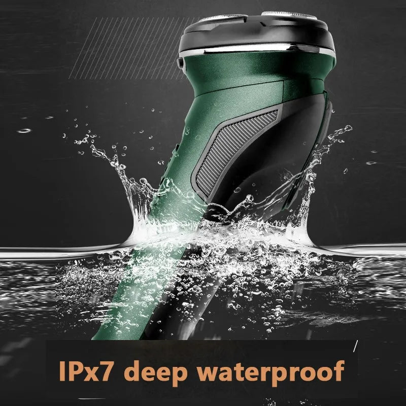 LCD Display IPX7 Waterproof Electric Shaver for Men Wet Dry Beard - Anna's Shop