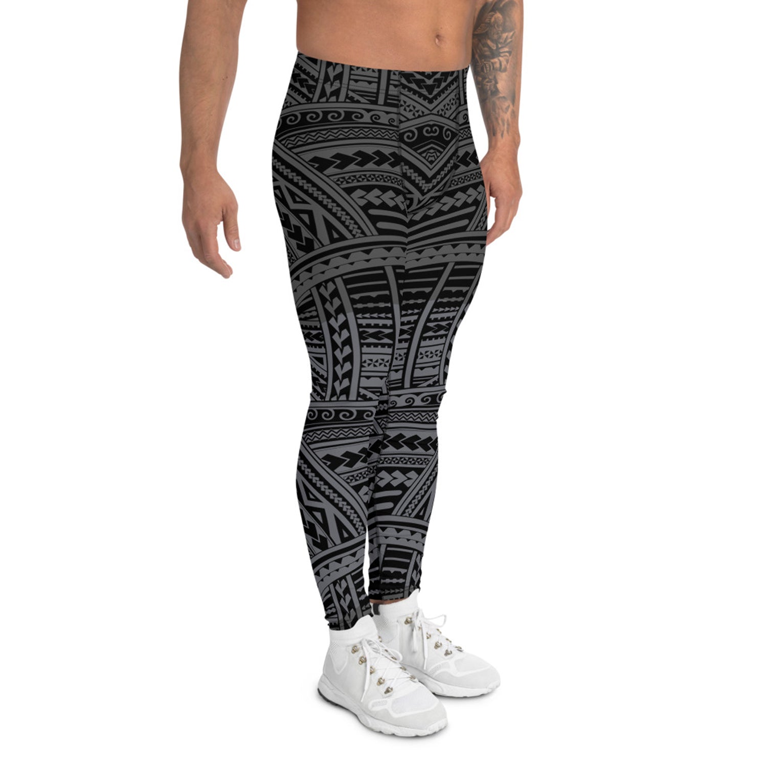 Maori Leggings for Men in Gunmetal Gray - Anna's Shop