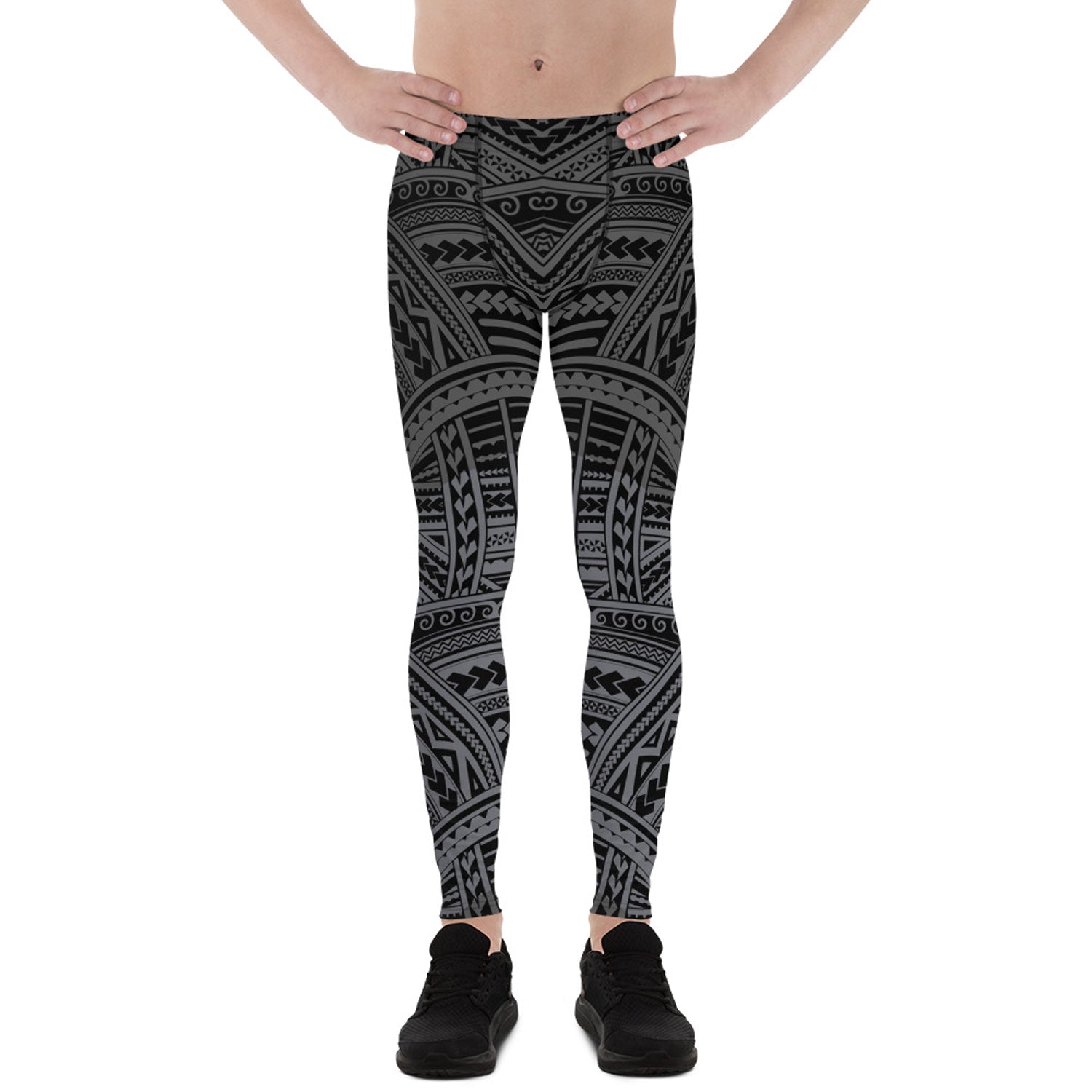 Maori Leggings for Men in Gunmetal Gray - Anna's Shop