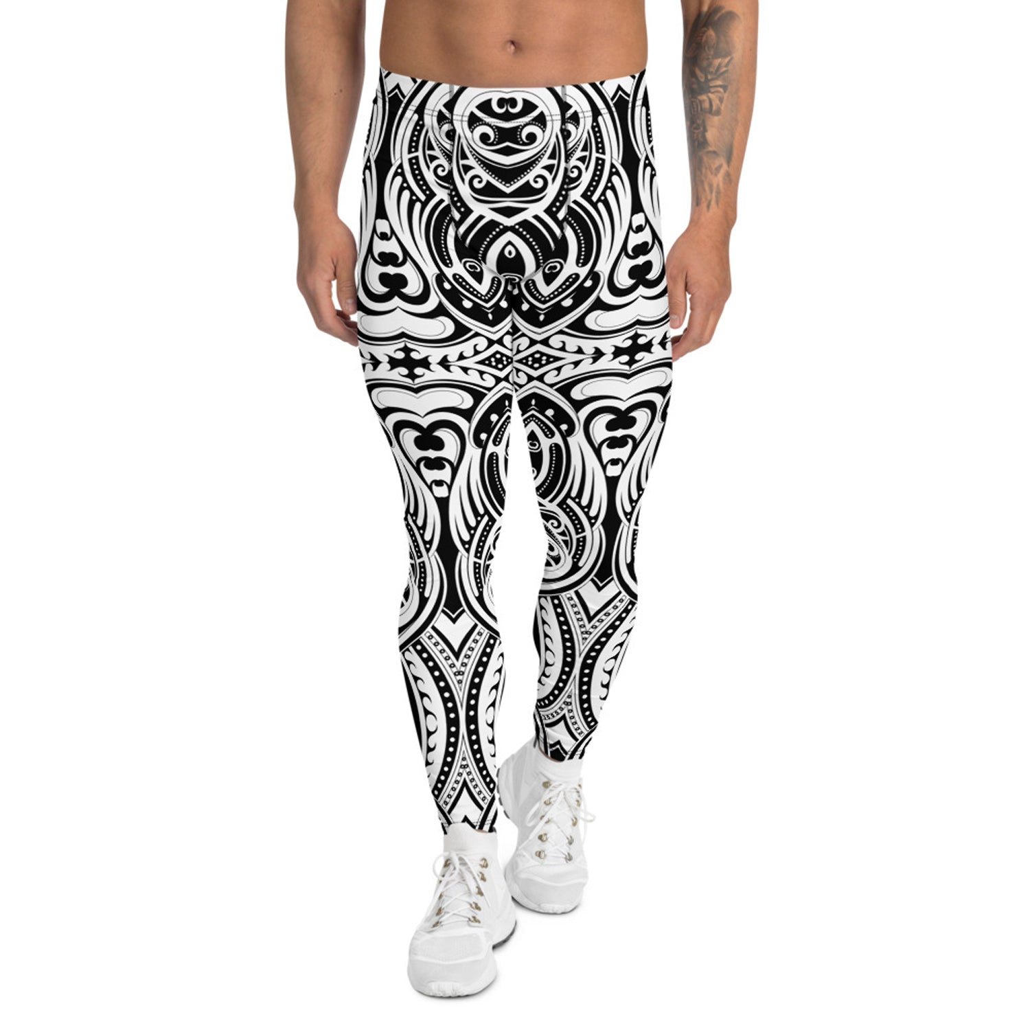 Maori Tattoo Inspired Leggings for Men - Anna's Shop