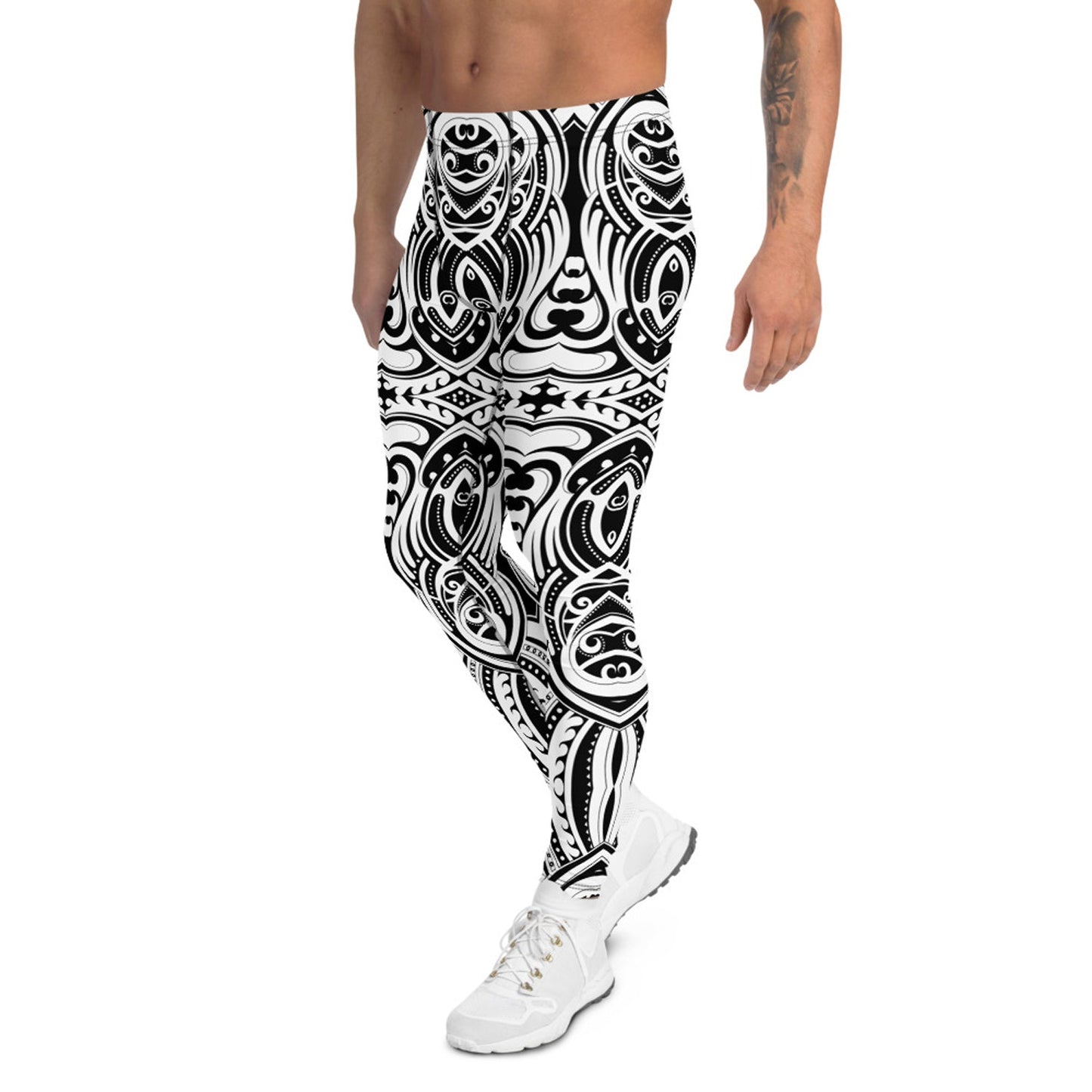 Maori Tattoo Inspired Leggings for Men - Anna's Shop