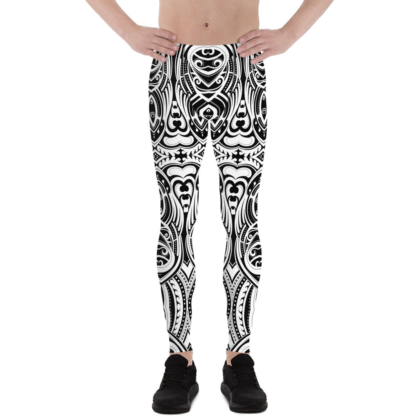 Maori Tattoo Inspired Leggings for Men - Anna's Shop