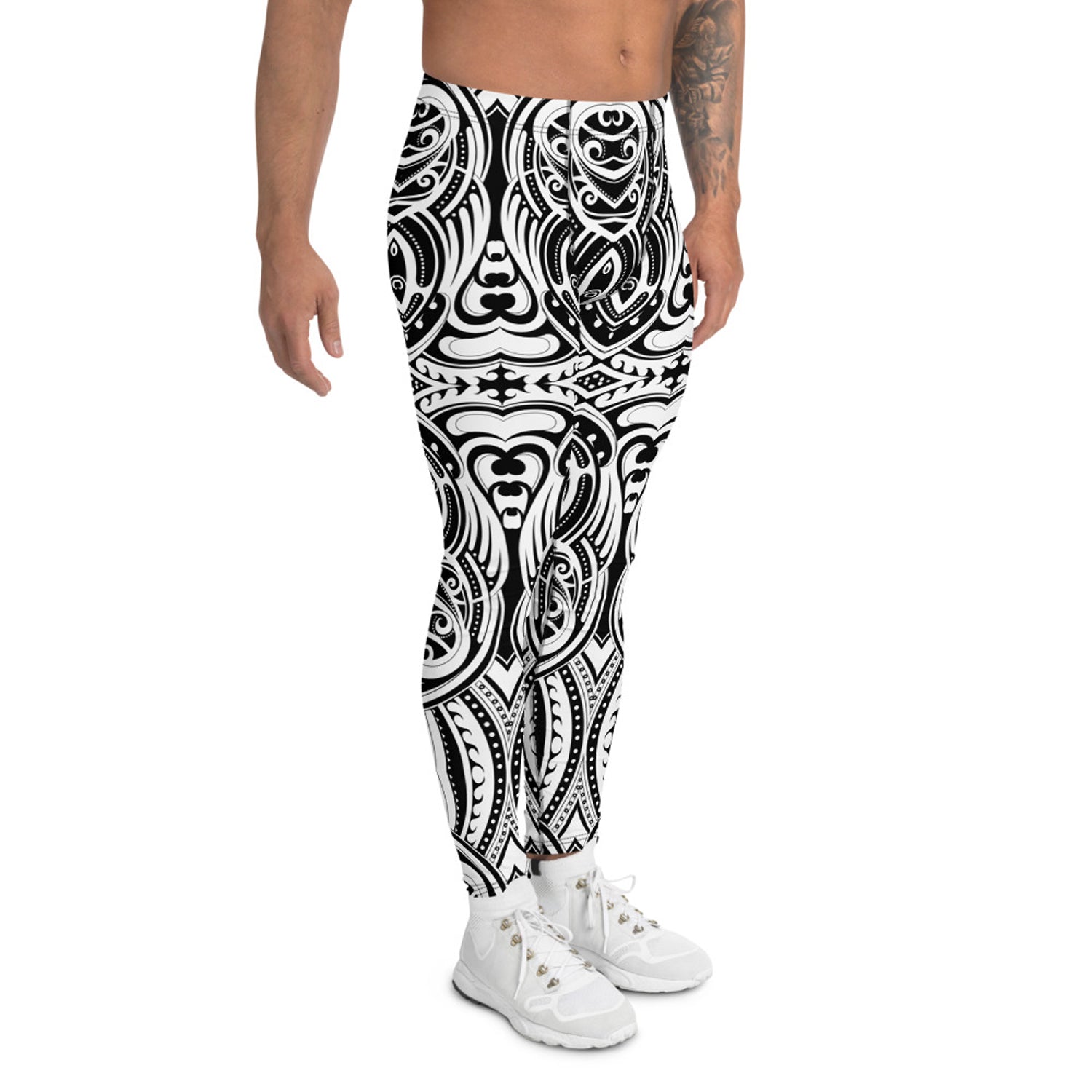 Maori Tattoo Inspired Leggings for Men - Anna's Shop