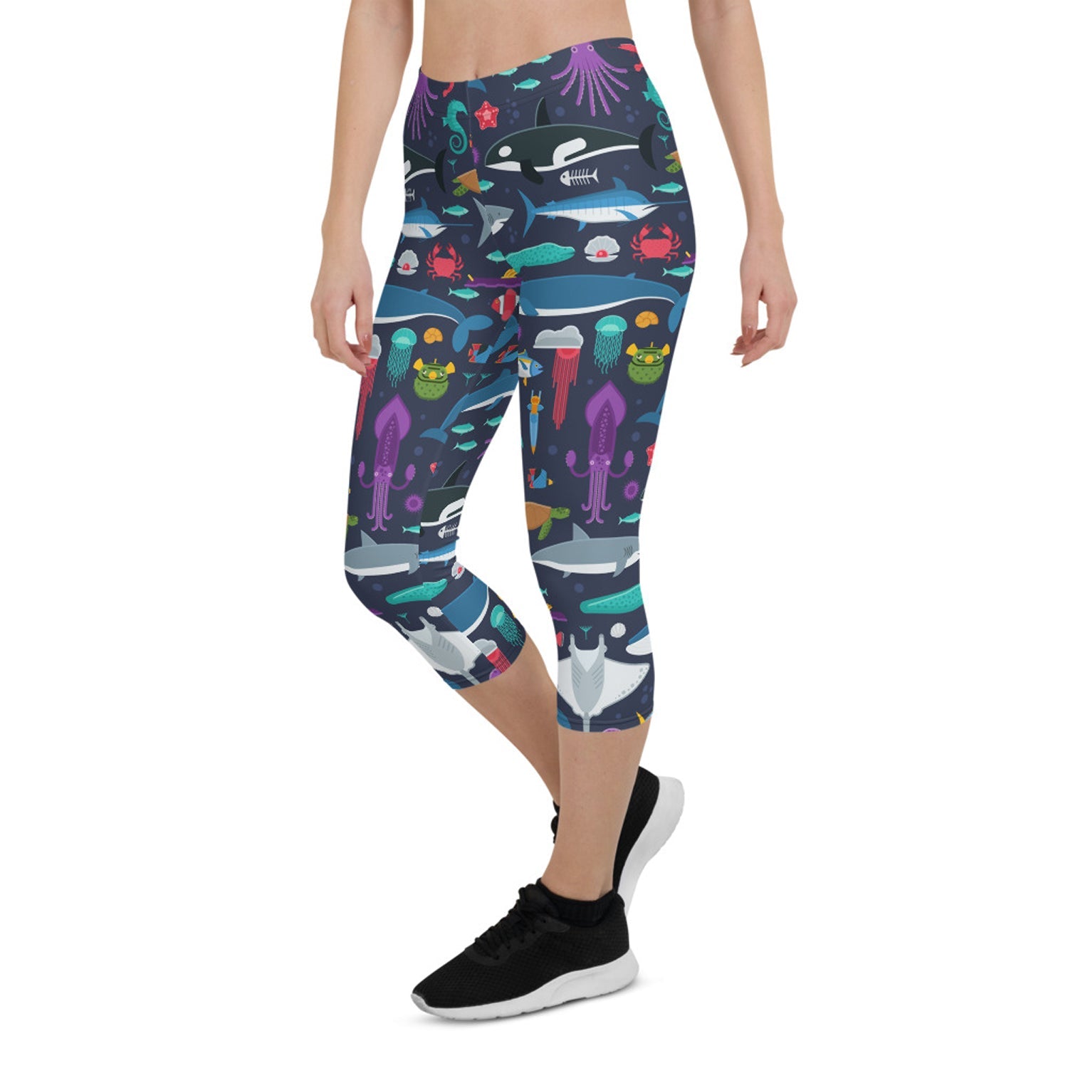 Marine Life Capri Leggings for Women - Anna's Shop