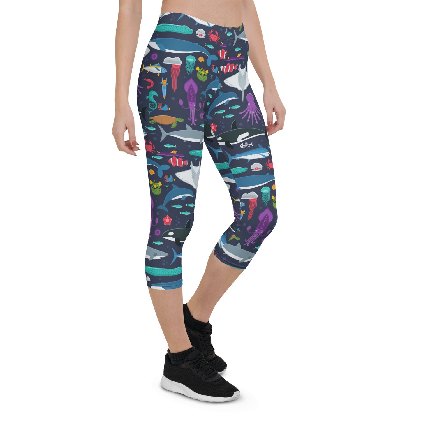 Marine Life Capri Leggings for Women - Anna's Shop