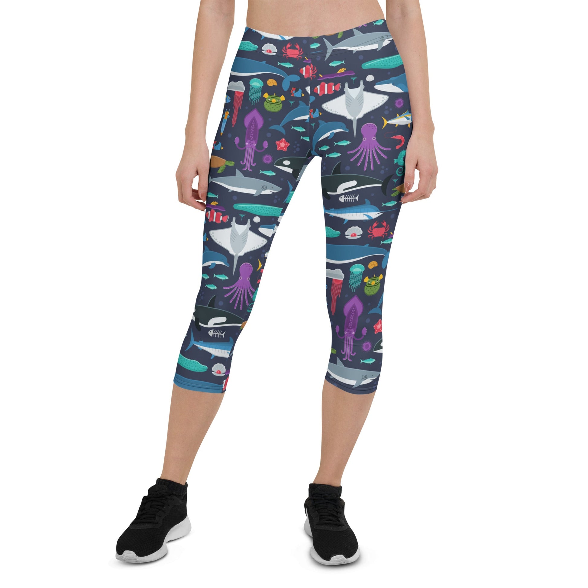 Marine Life Capri Leggings for Women - Anna's Shop