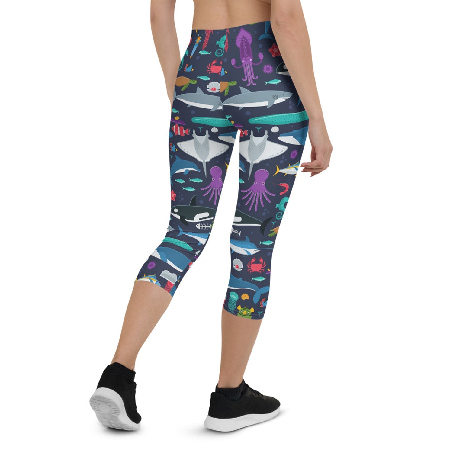 Marine Life Capri Leggings for Women - Anna's Shop