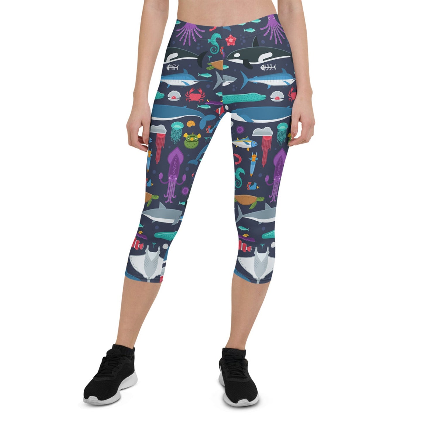 Marine Life Capri Leggings for Women - Anna's Shop