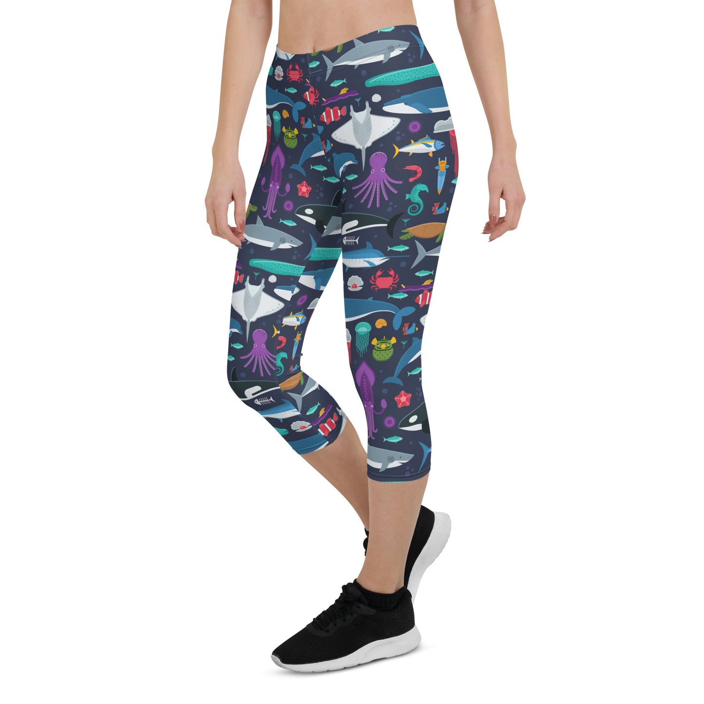 Marine Life Capri Leggings for Women - Anna's Shop