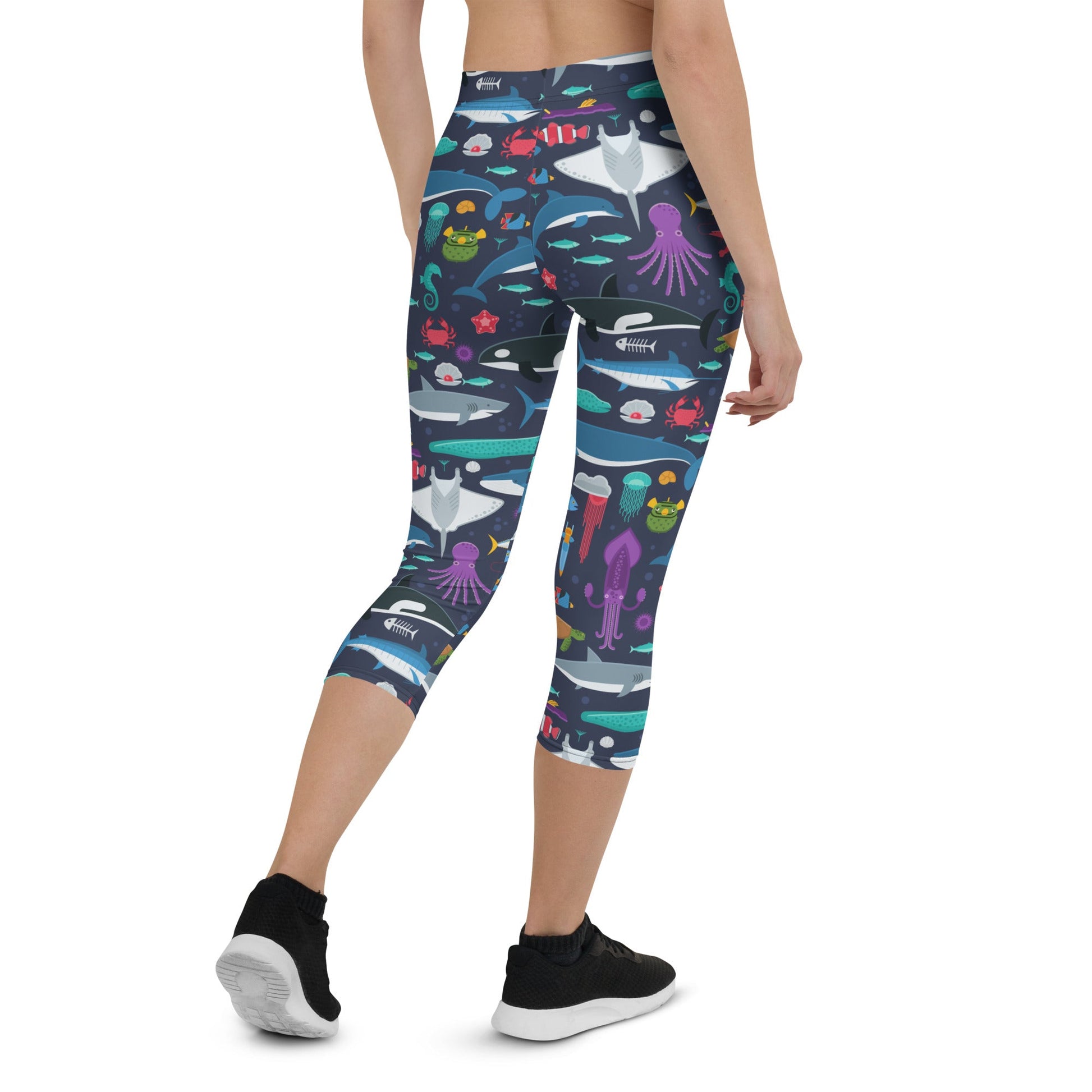 Marine Life Capri Leggings for Women - Anna's Shop