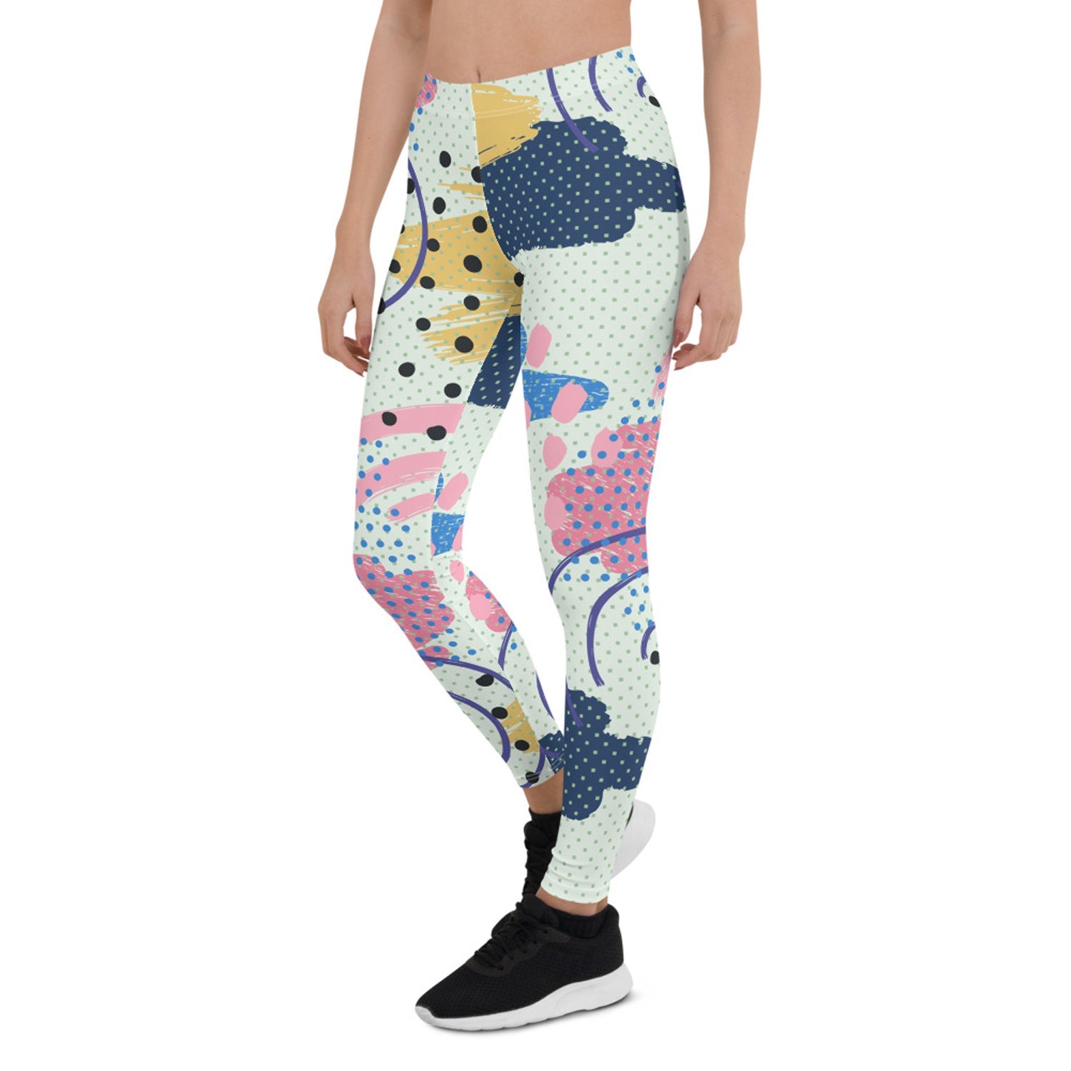 Memphis Pattern Leggings for Women - Anna's Shop