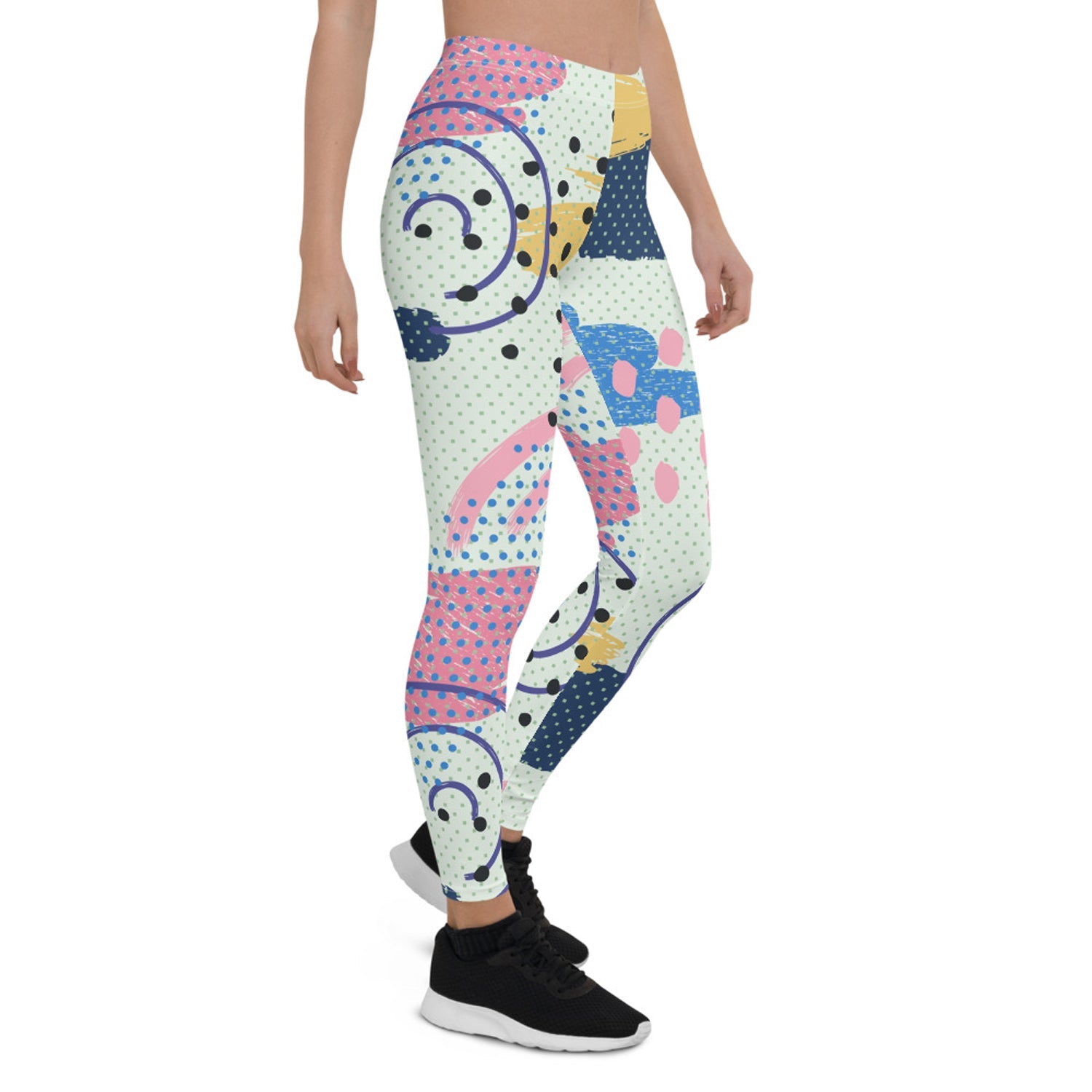 Memphis Pattern Leggings for Women - Anna's Shop