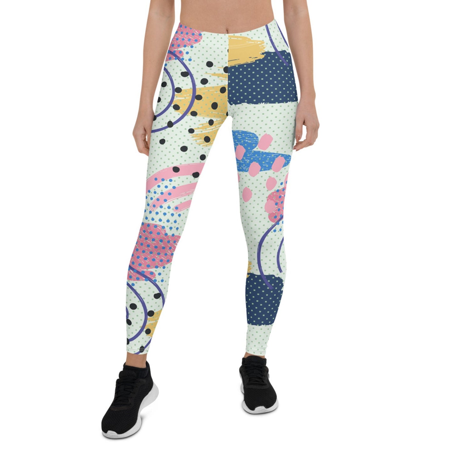 Memphis Pattern Leggings for Women - Anna's Shop