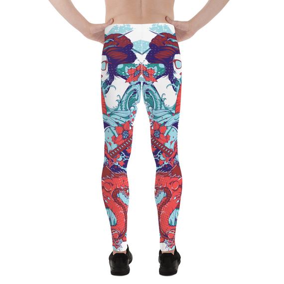 Mens Leggings - Japanese Geisha Leggings - Anna's Shop