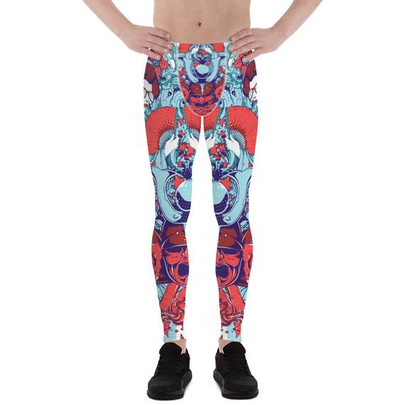 Mens Leggings - Japanese Geisha Leggings - Anna's Shop