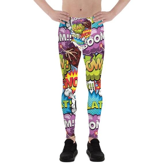 Mens Leggings - Pop Art Comic Book Designs - Anna's Shop