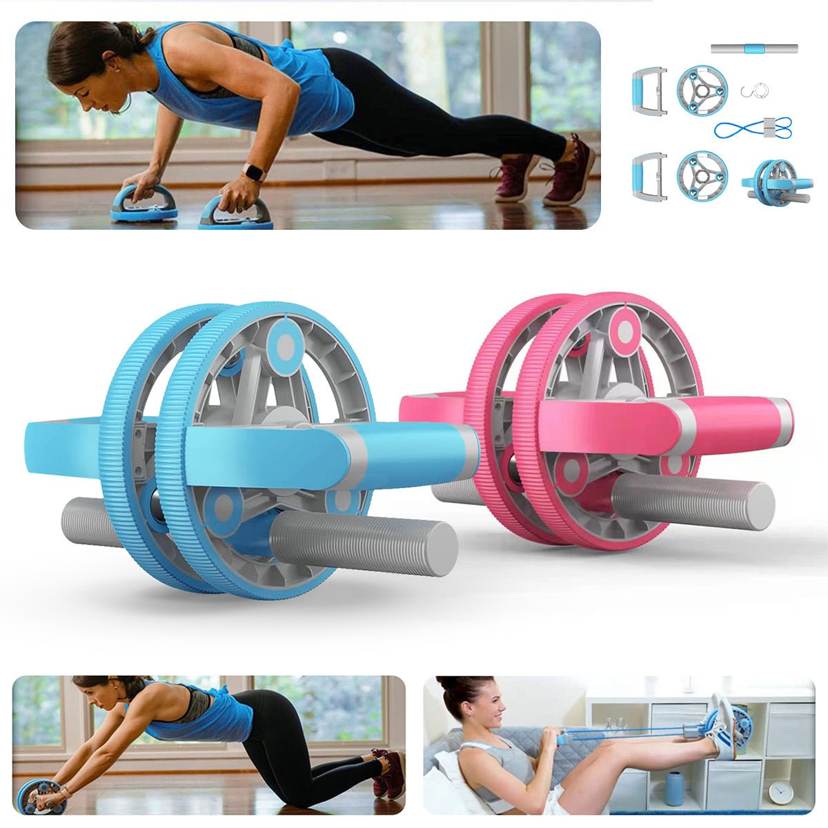 Multifunctional Abdominal Wheel Pull Strap Gym Fitness Training Set - Anna's Shop