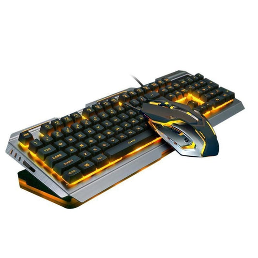 Ninja Dragons Tungsten Gold Metal Frame Gaming Keyboard and Mouse Set - Anna's Shop