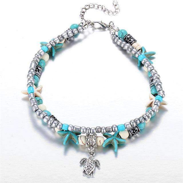 Ocean Theme Double Layer Anklet - Anna's Shop