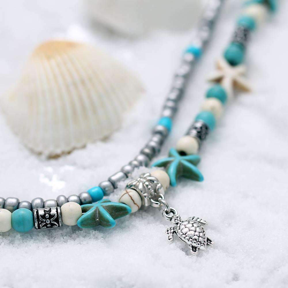 Ocean Theme Double Layer Anklet - Anna's Shop