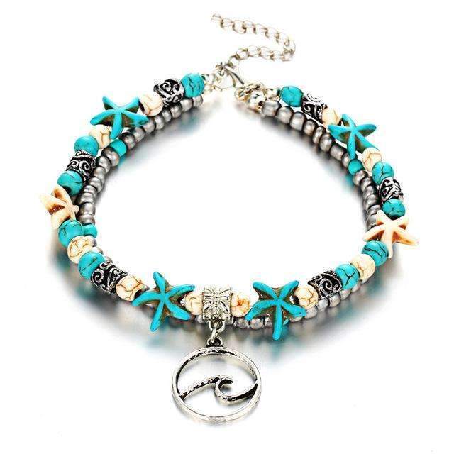 Ocean Theme Double Layer Anklet - Anna's Shop