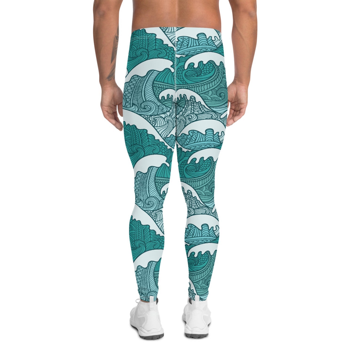 Ocean Wave Swirls Leggings for Men - Anna's Shop