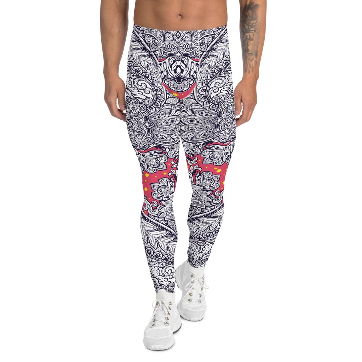 Ornamental Floral Leggings for Men - Anna's Shop