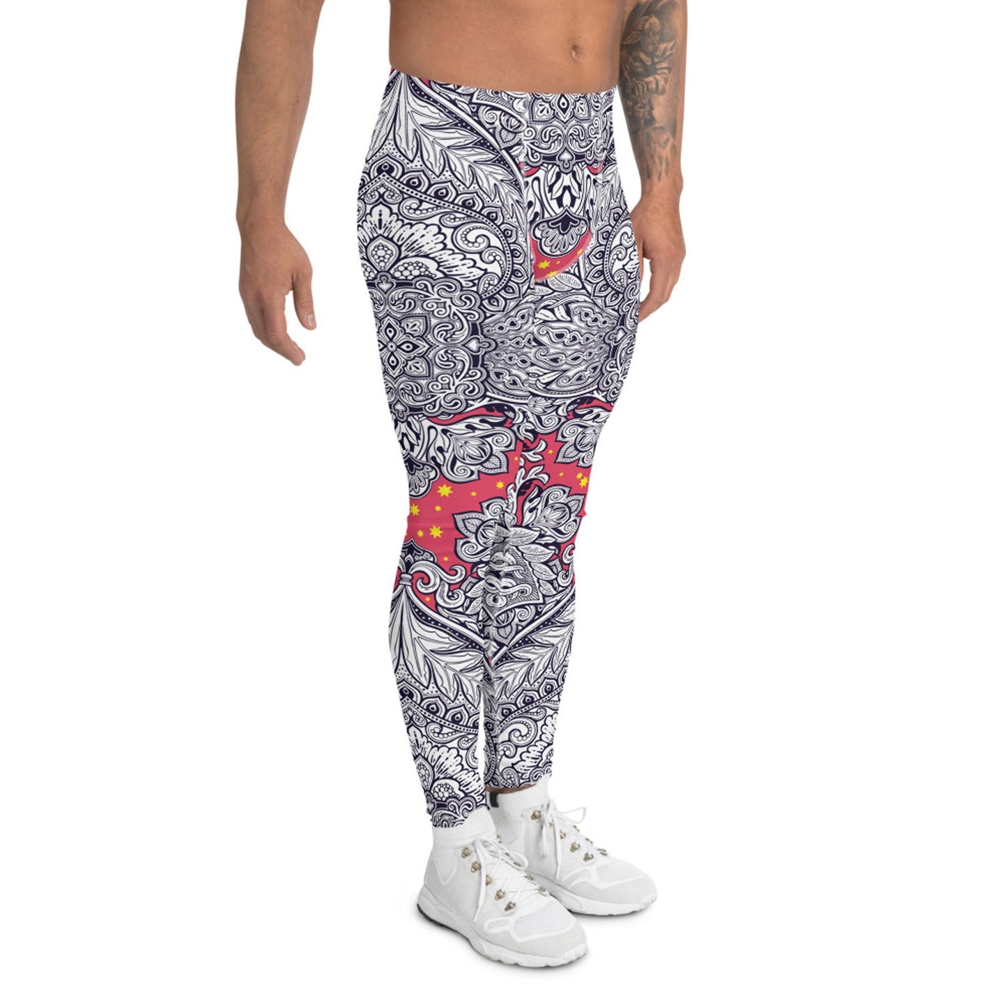 Ornamental Floral Leggings for Men - Anna's Shop