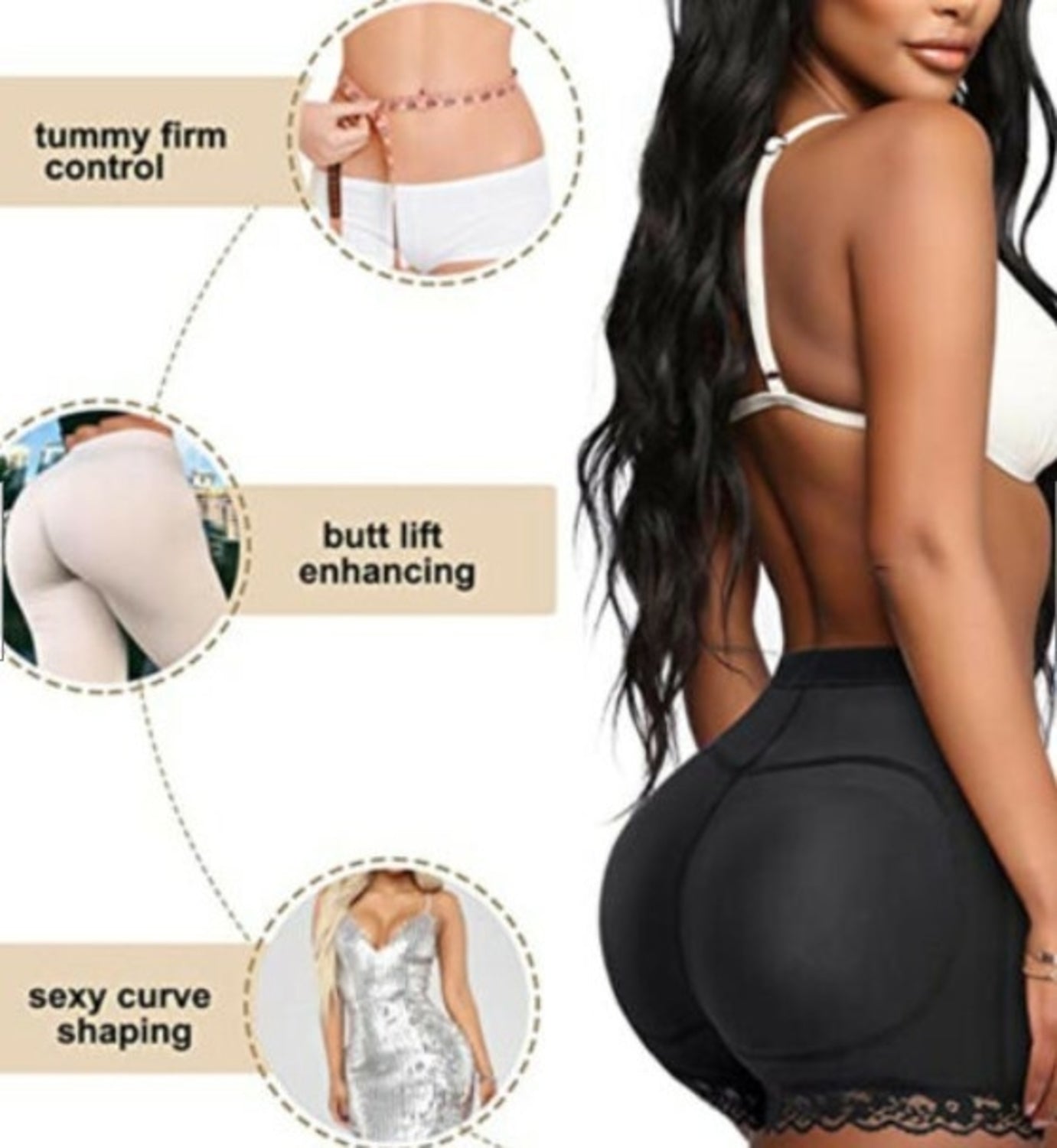 Padded Body Shaper Butt Lifter Panty - Anna's Shop