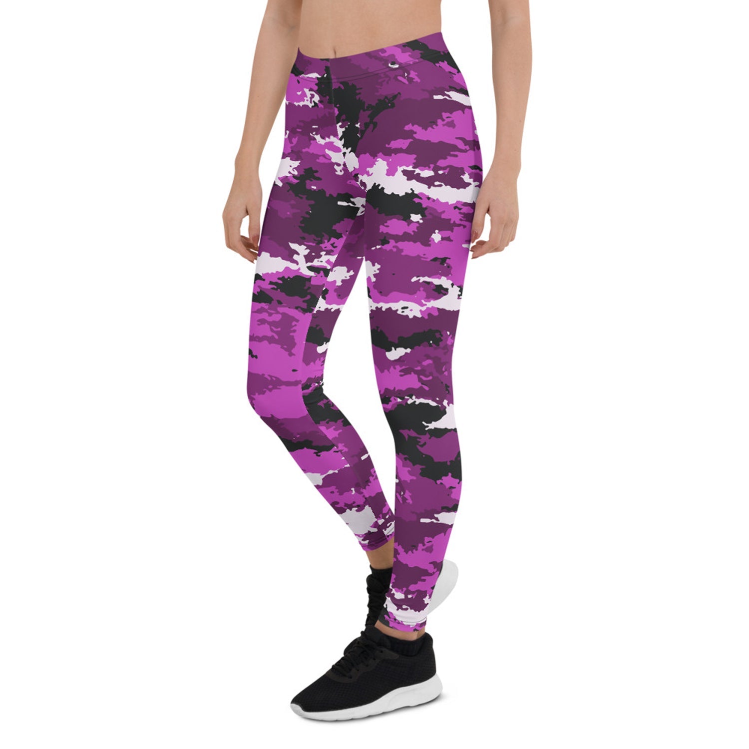 Pink and Purple Camo Leggings for Women - Anna's Shop