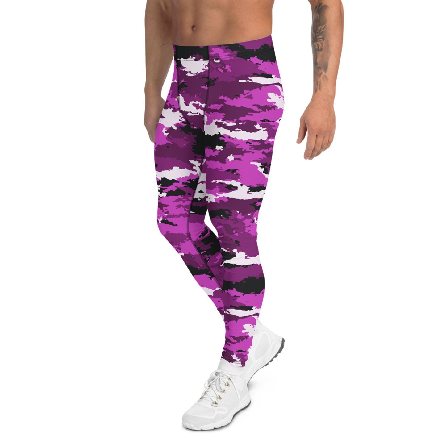 Pink Purple Camo Leggings for Men - Anna's Shop