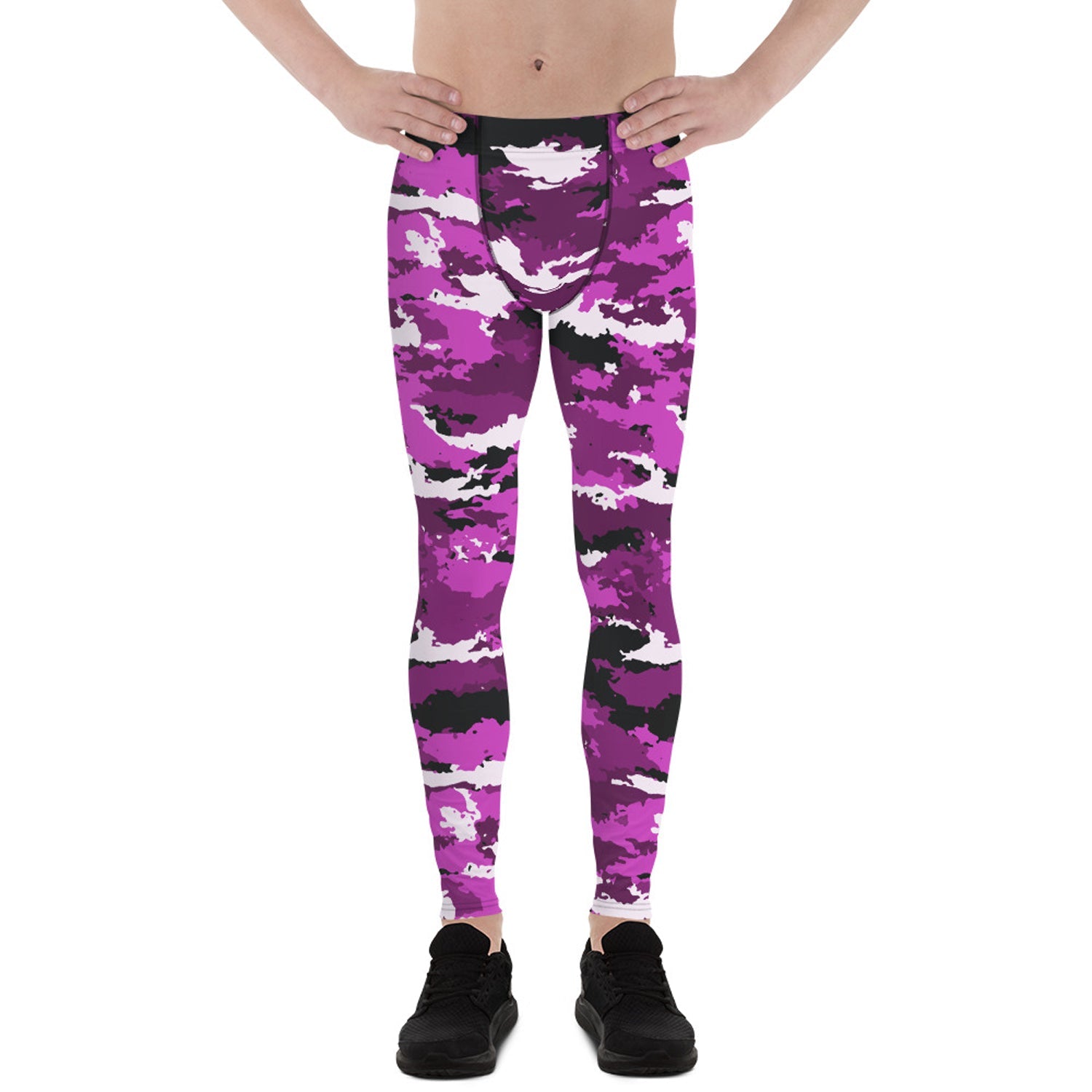 Pink Purple Camo Leggings for Men - Anna's Shop