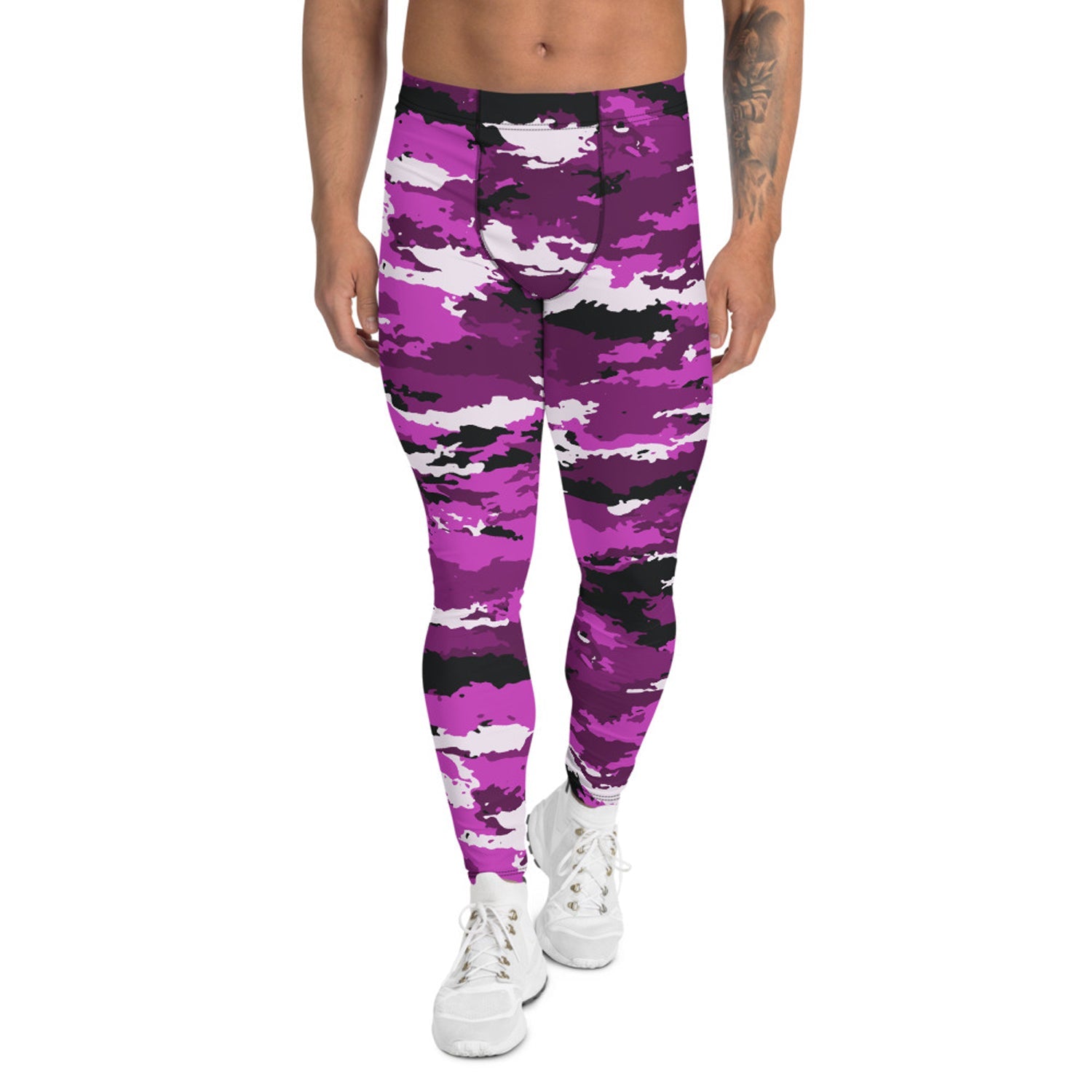 Pink Purple Camo Leggings for Men - Anna's Shop