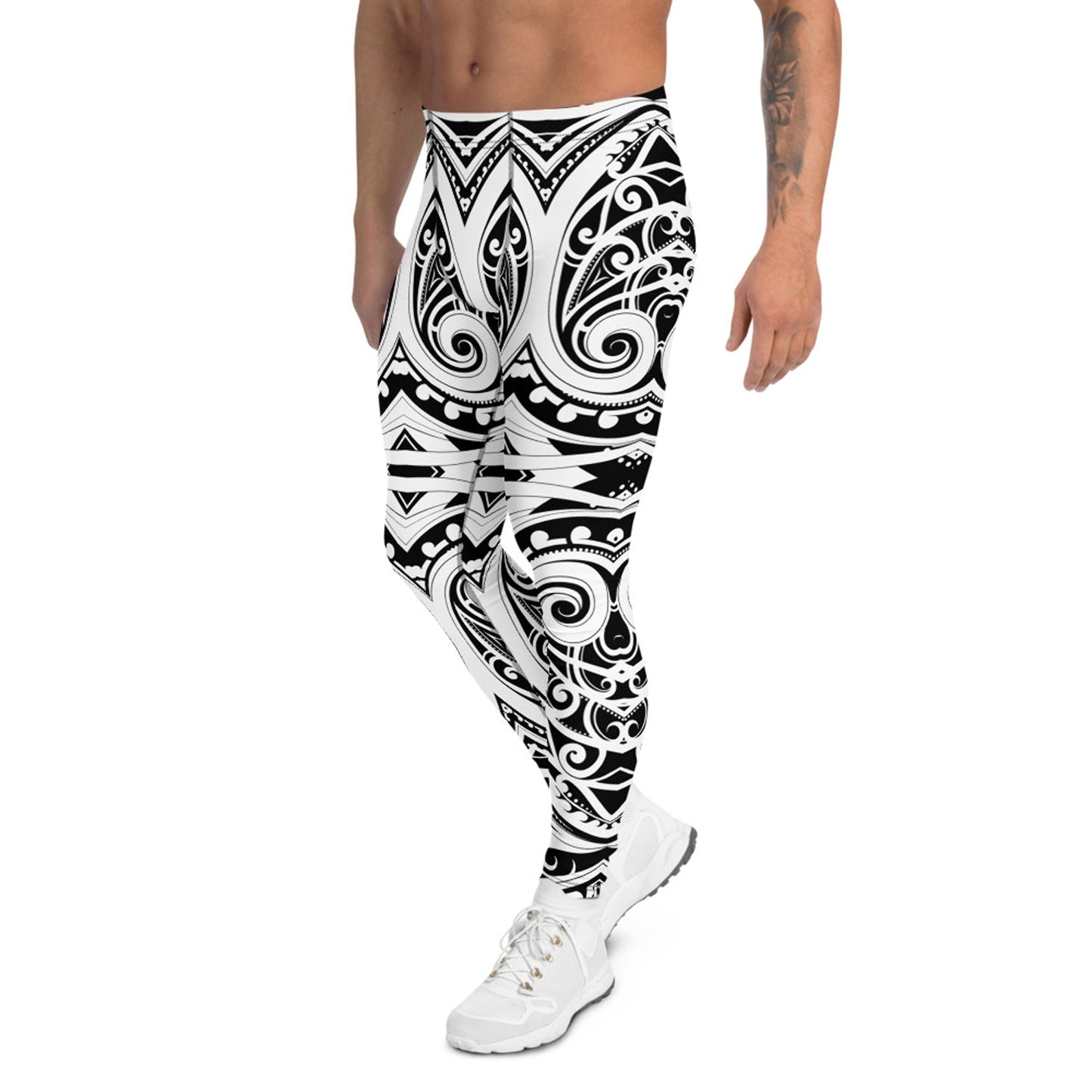 Polynesian Tattoo Inspired Leggings for Men - Anna's Shop