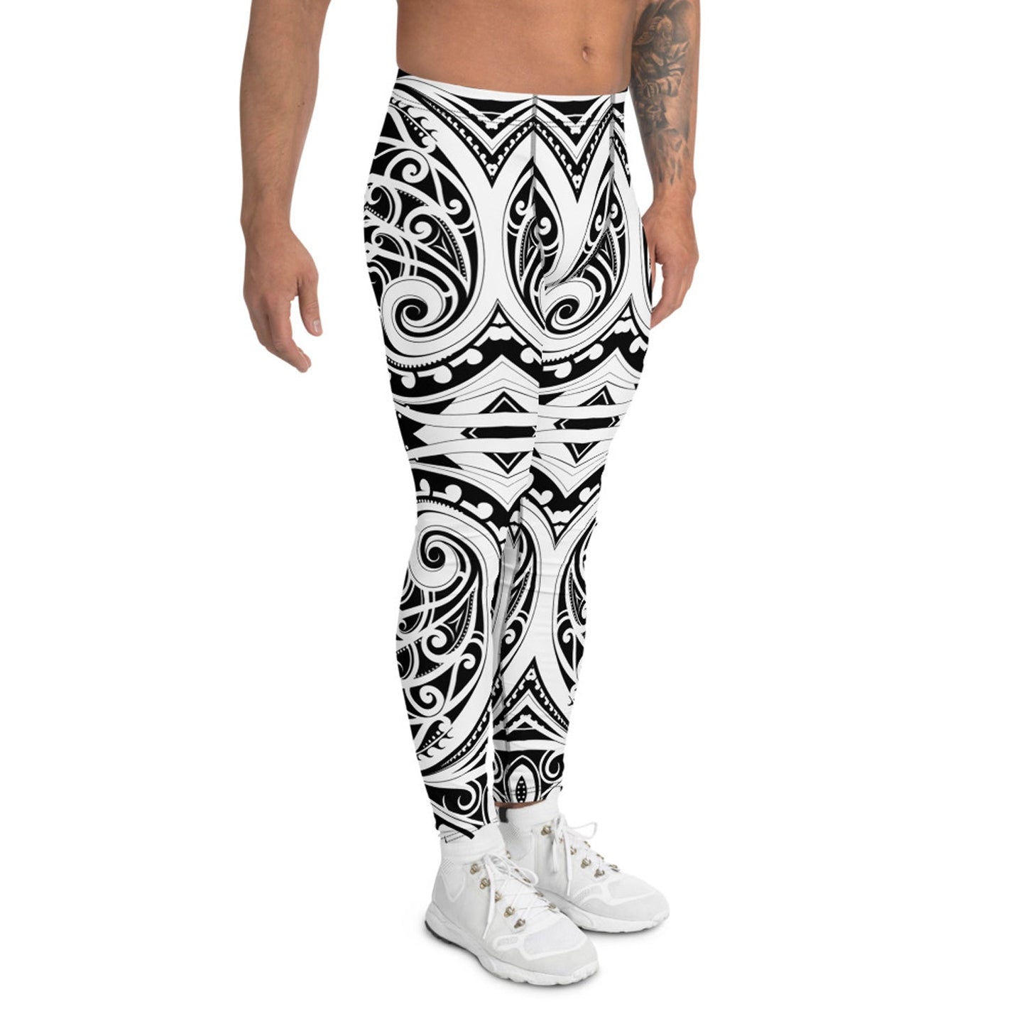 Polynesian Tattoo Inspired Leggings for Men - Anna's Shop